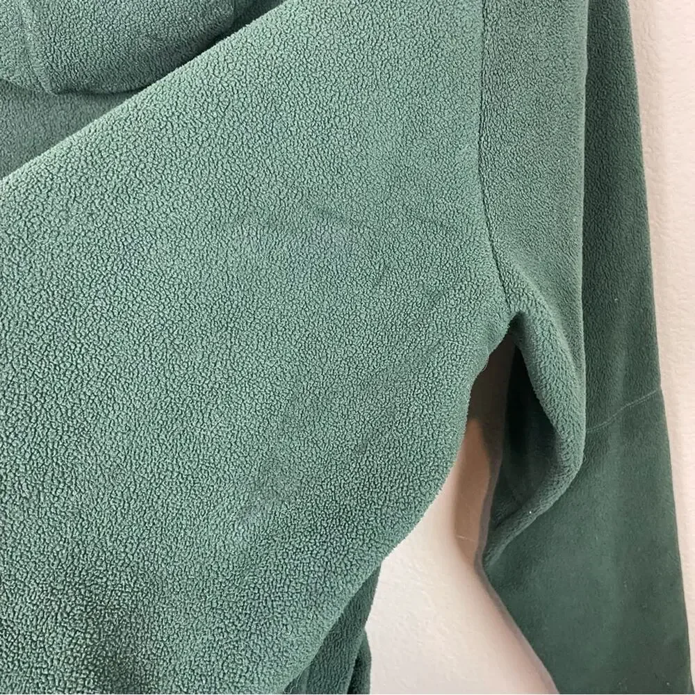 Gymshark Green Polar Fleece Hooded Pull Over Small Pockets Men's